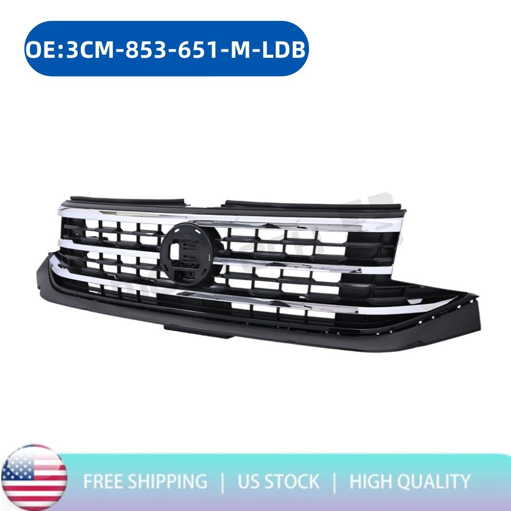 New Front Upper Grille Chrome For 2021 - 2023 Volkswagen Atlas 3CM853651MLDB