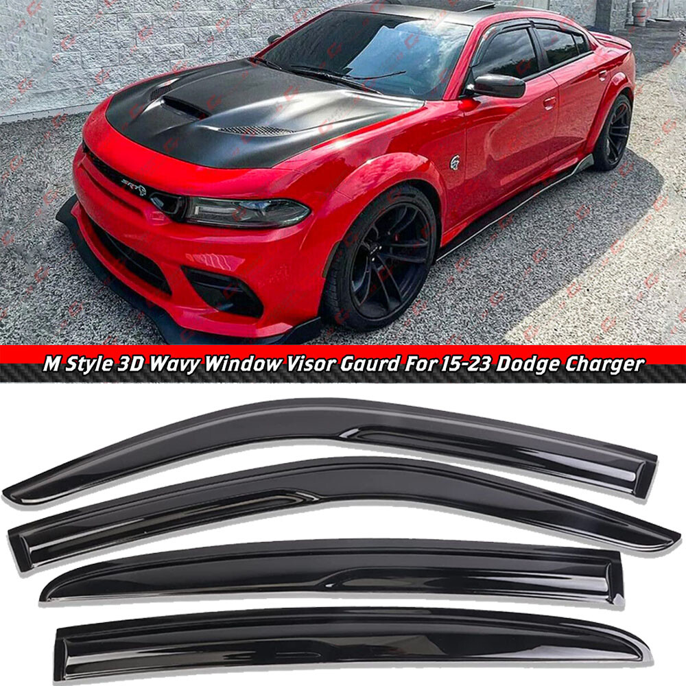 For 2011-2023 Dodge Charger JDM Mugen Style Window Visor Vent Shade Rain Guards