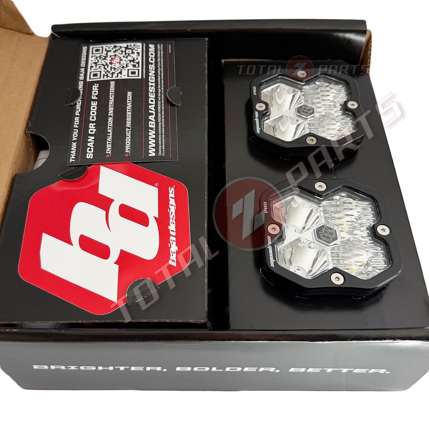 Baja Designs® Squadron 2.0 Pro LED Pair Clear Driving/Combo Lights Pods & Wiring