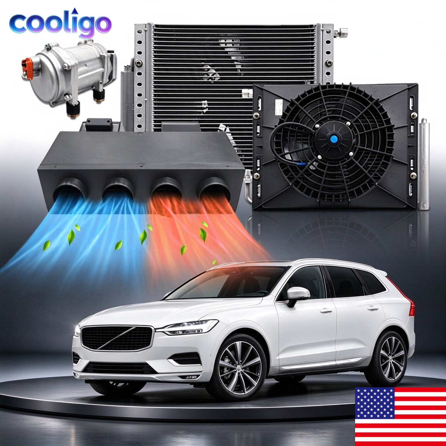 12V DC Cooling & Heating Underdash Electric Air Conditioner Universal A/C Kit