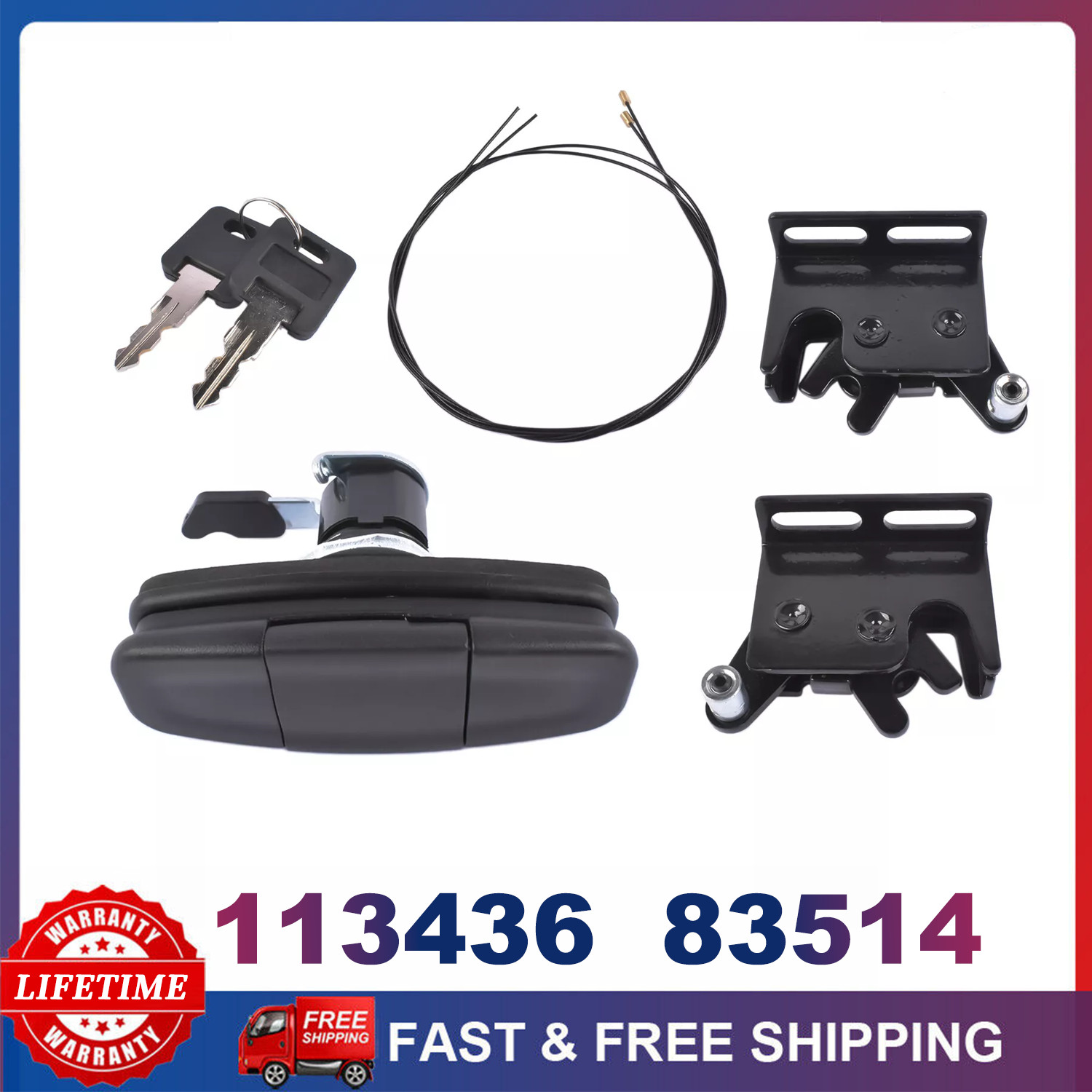 Twist Handle Kit Latches fit Leer Truck.Cap 100XQ 100XL 100XR Tonneau 700 113436