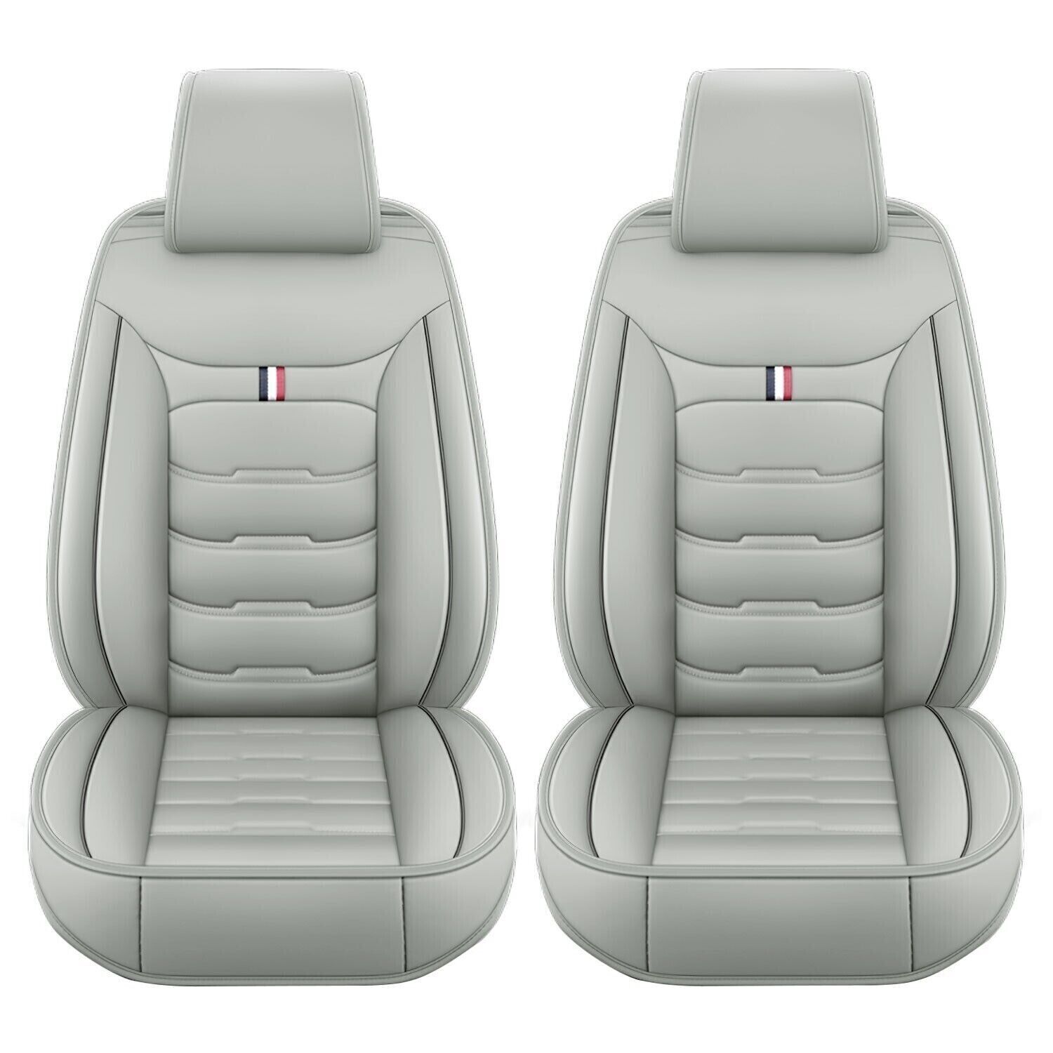 For TOYOTA Car Seat Covers Full Set Leather 2/5-Seats Front +Rear Protector Gray