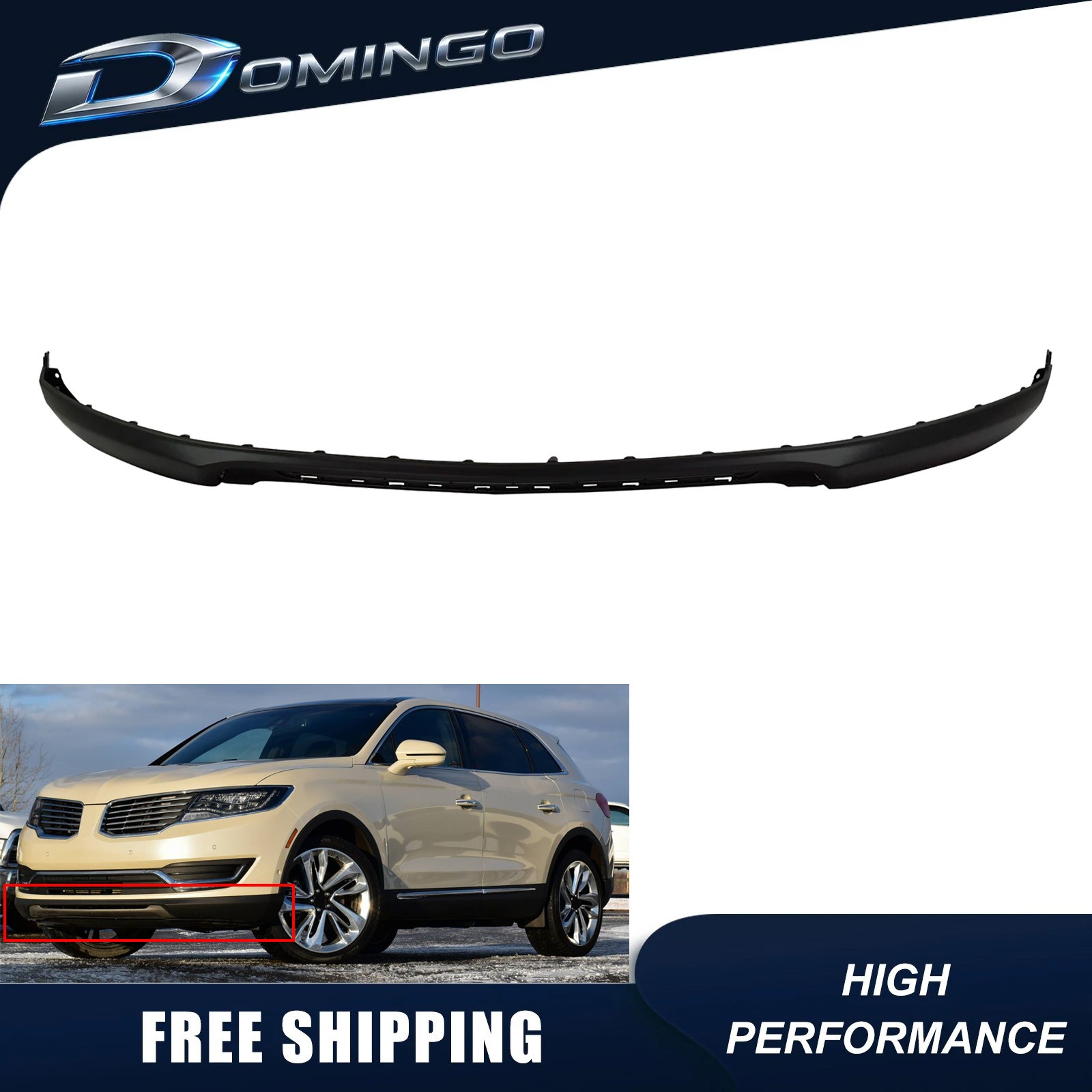 Fits 2016-2018 Lincoln MKX Front Bumper Lower Valance FA1Z17D957AC FO1015120