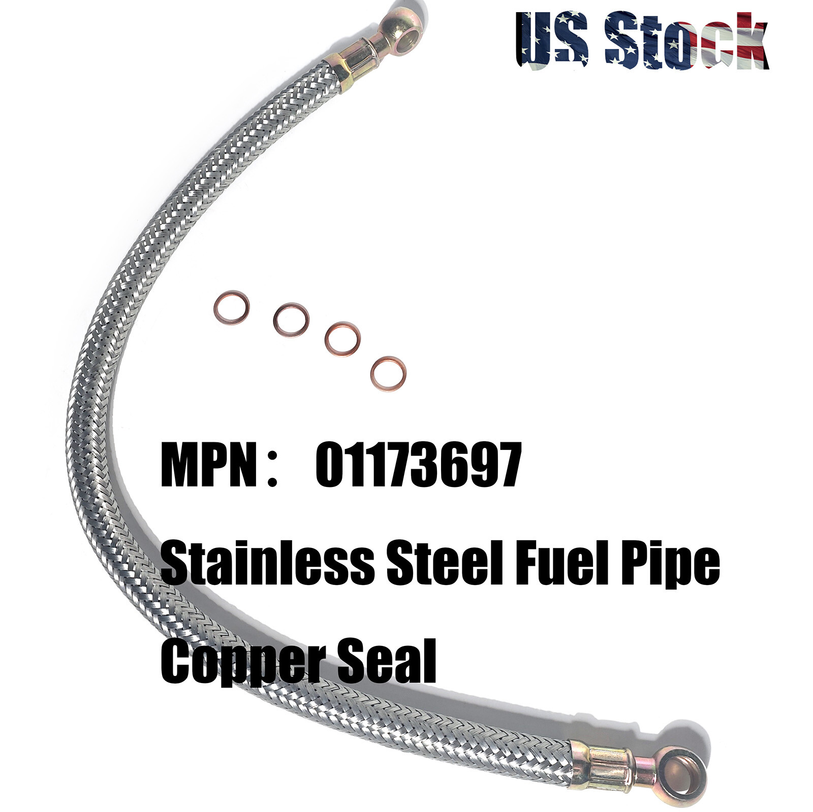 Engine Fuel Hose Fuel Pipe for Deutz 01173697 01174532 912 913 914 24.2 Inches