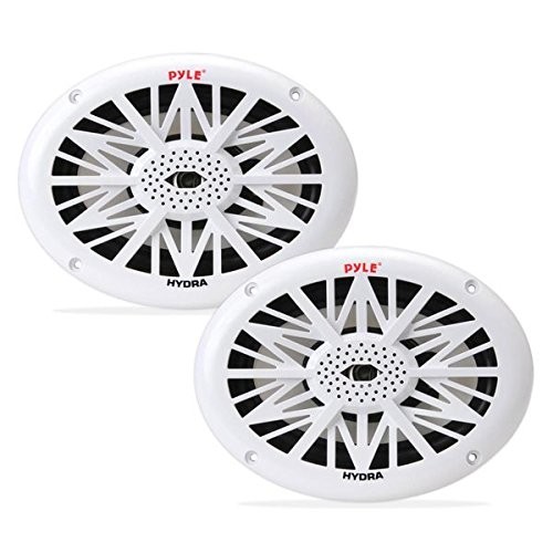 Pair of Pyle PLMR692 260 Watts Max Power 6''X9'' Marine Speakers (White Color)