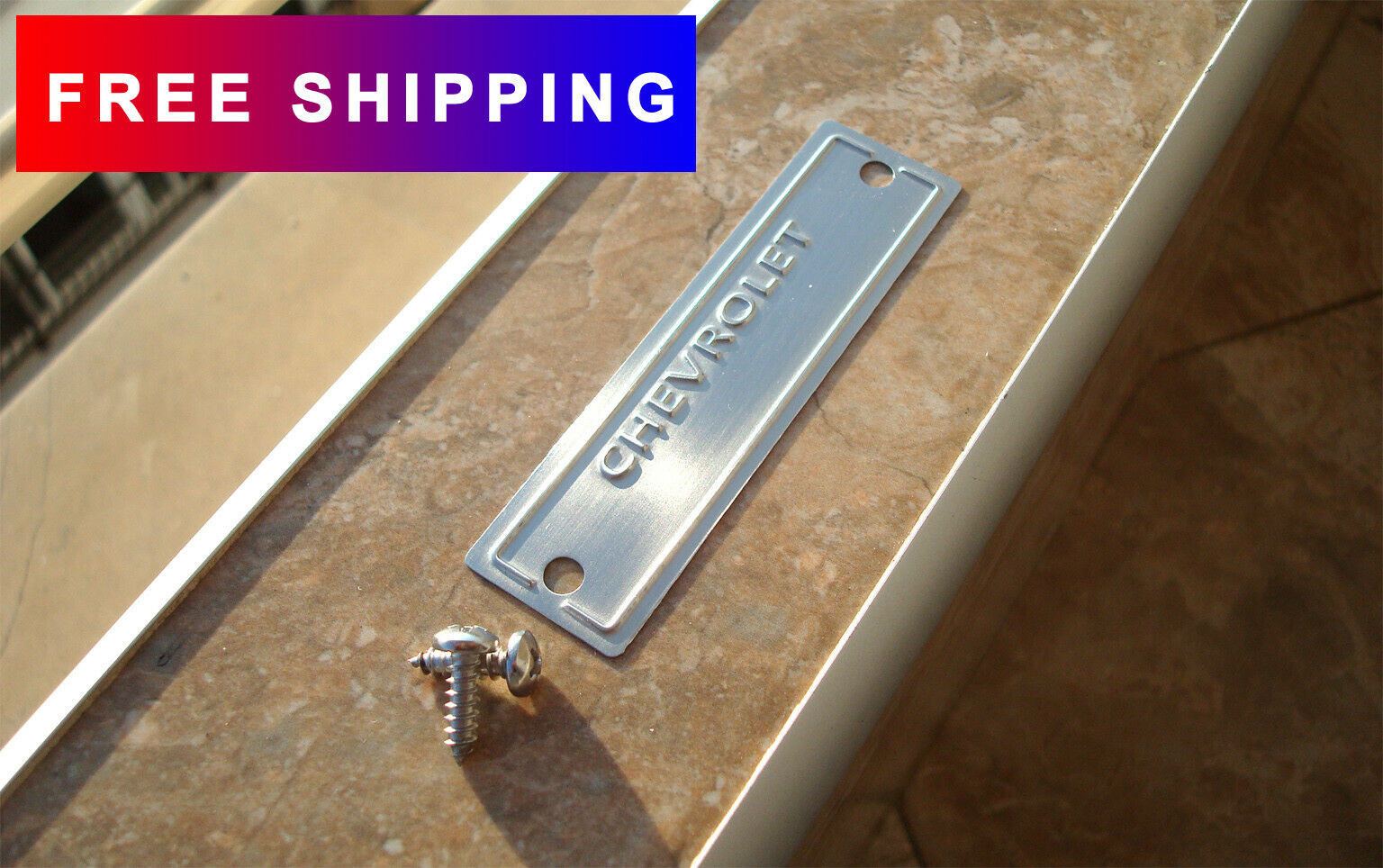 1953 – 1963 CHEVY CHEVROLET DOOR DASH TAG **BLANK** Replica (Not stamped)