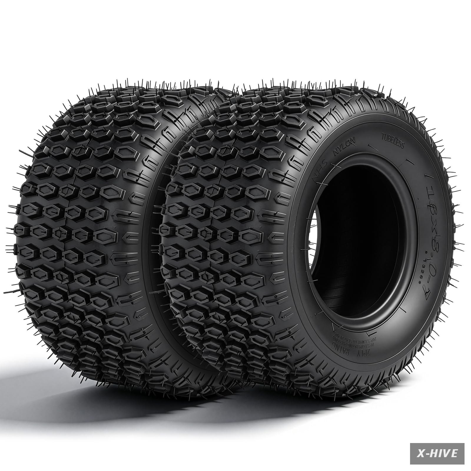 Two 16x8-7 Sport ATV Tires 4 Ply Rated 16x8x7 Tubeless Front Left and Right