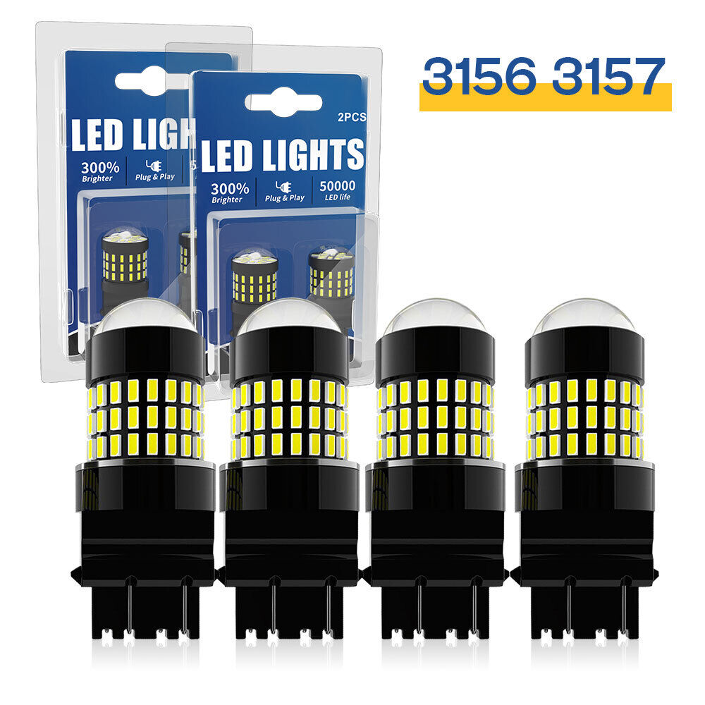 4X 3157 LED Backup Reverse Light Bulbs 6000K For Chevy Silverado 1500 1999-2013