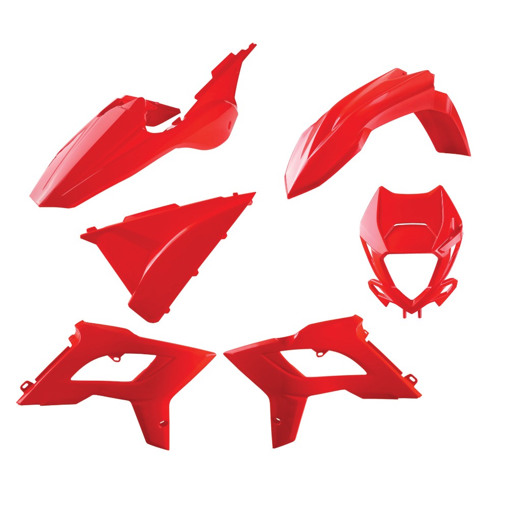 Polisport MX Plastic Restyling Kit for Beta RR 2T/4T (2018-2019) Motocross, Red