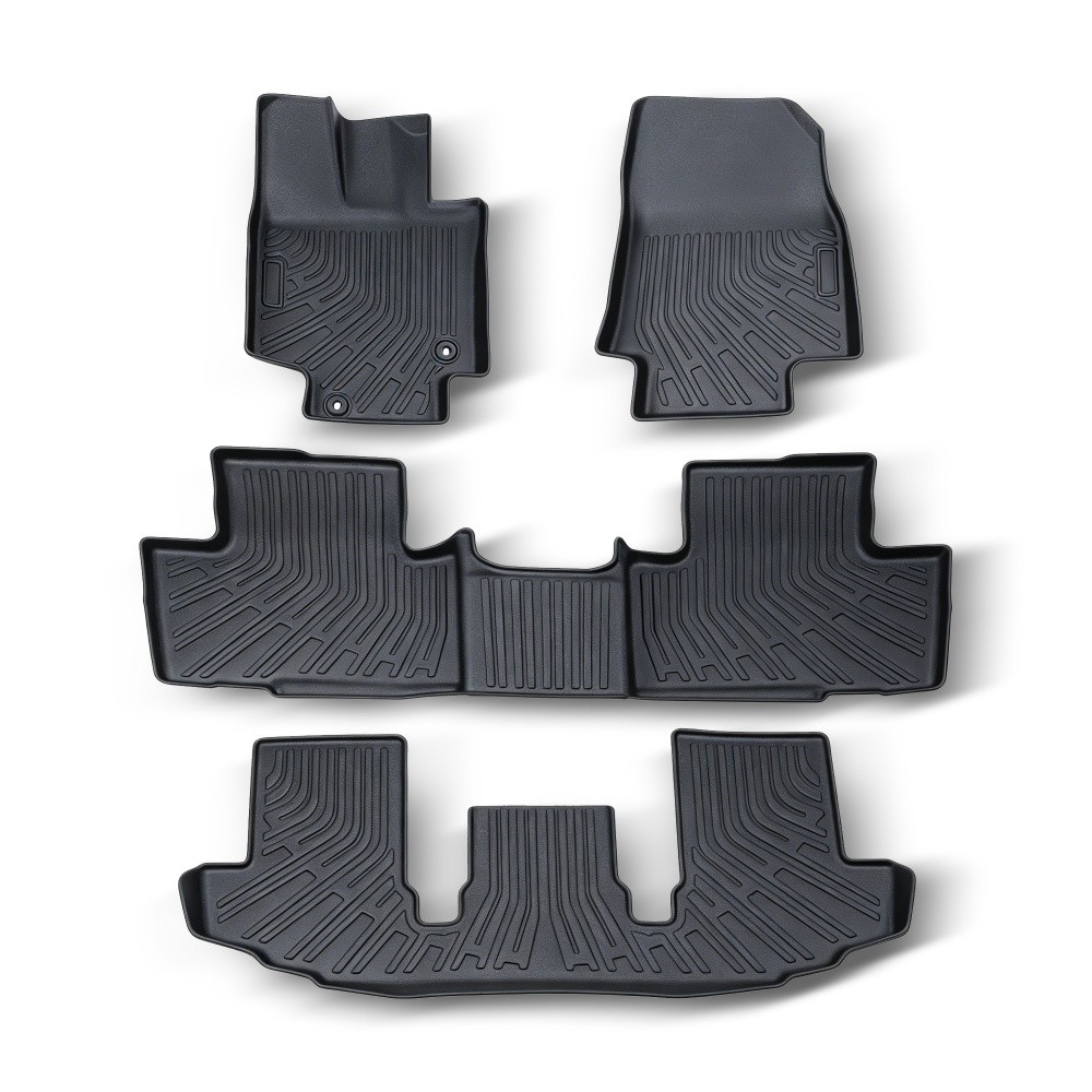 4PCS 3D Front&Rear For Toyota Highlander 2020-2026 TPE Floor Mats Liner