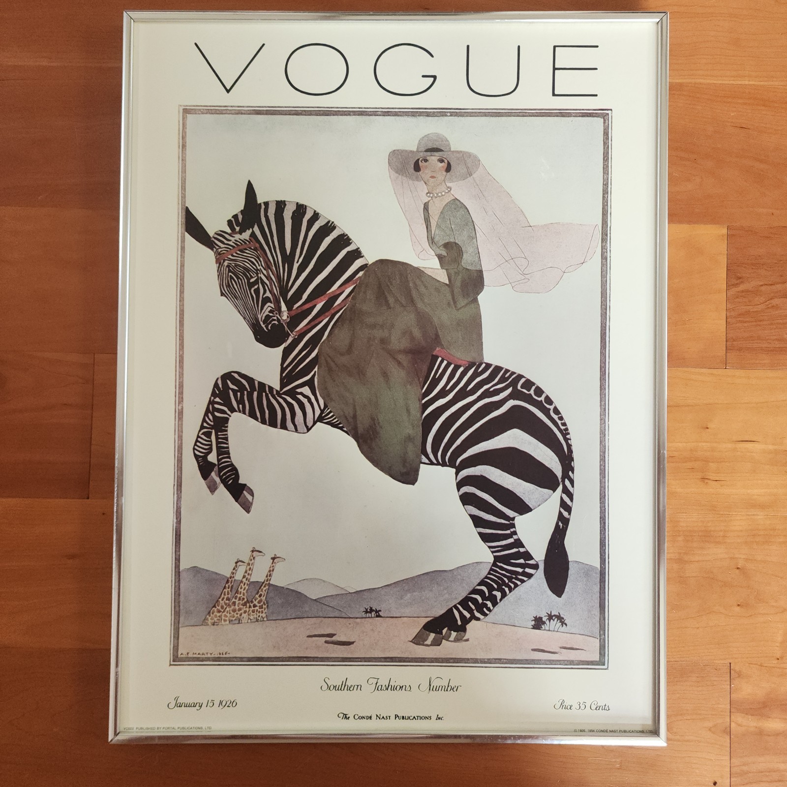 Vintage VOGUE 1926 Print Painting ADVERTISEMENT SOUTHERN FASHIONS PRINTED 1954 