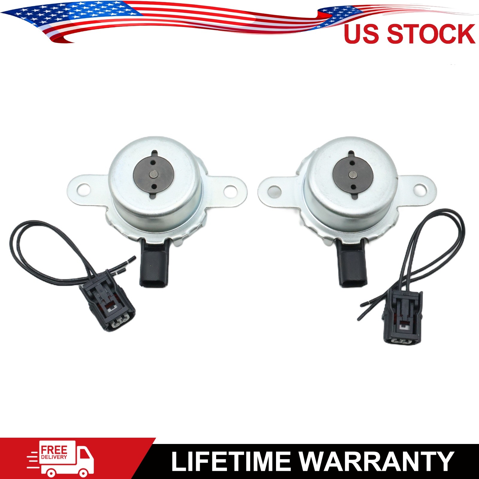 2PCS IN & EX OIL CONTROL VALVES VVT SOLENOID FOR SUBARU BRZ LEGACY IMPREZA 2.0L