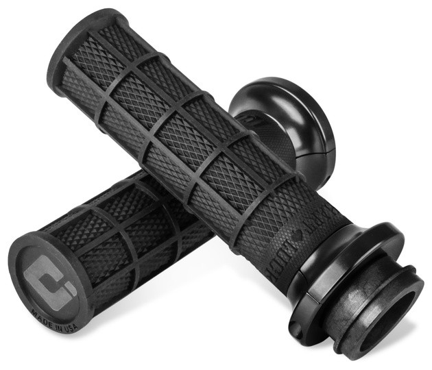 ODI Hart-Luck Signature V-Twin Lock-On Grips Black/Black #V31HTW-BB-B