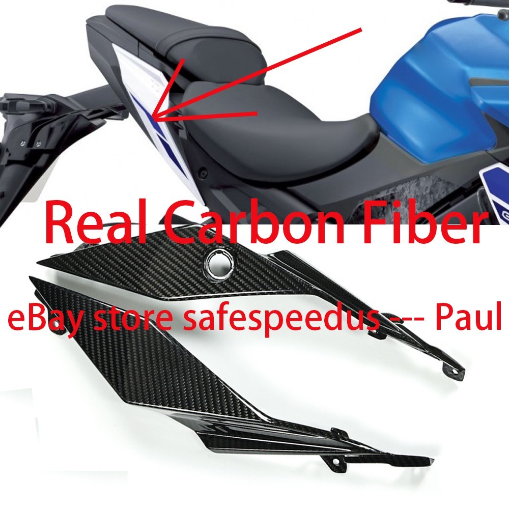 Real Carbon Fiber For 2022-2026 GSXS1000 Rear Tail Seat Side Panel Cover Fairing Real Carbon Fiber For 2022-2026 GSXS1000 Rear Tail Seat Side Panel Cover Fairing