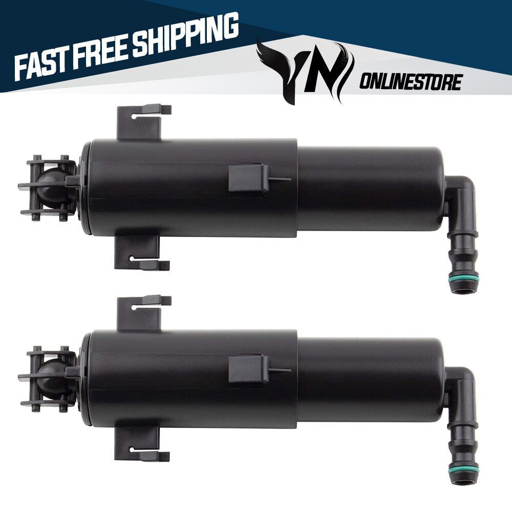 Pair Left & Right Side Headlight Washer Nozzle for 2004-2012 BMW E90 61677179311