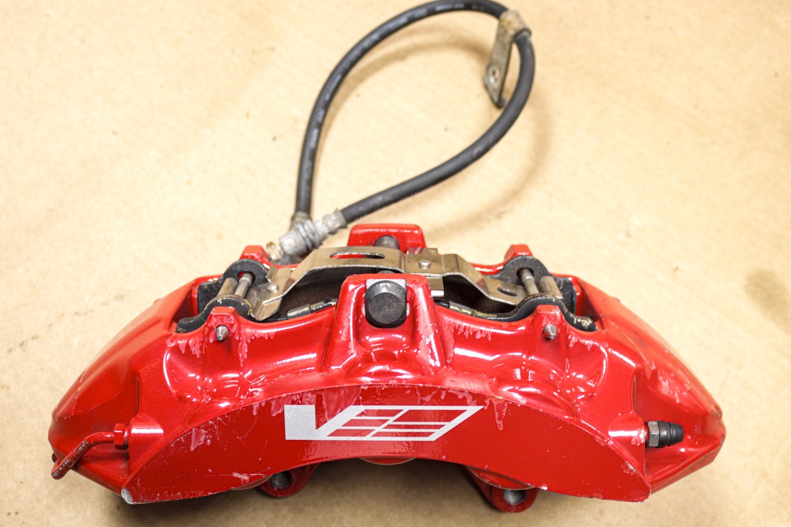 2009-2015 Cadillac CTS-V Brembo Red Front LH Driver Side Caliper OEM *USED*