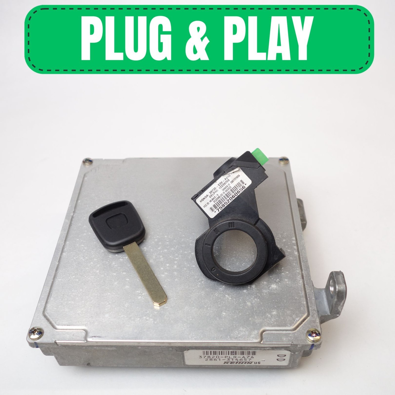 37820-PLR-A74 Honda Civic  1.7L Engine Computer Plug N Go...