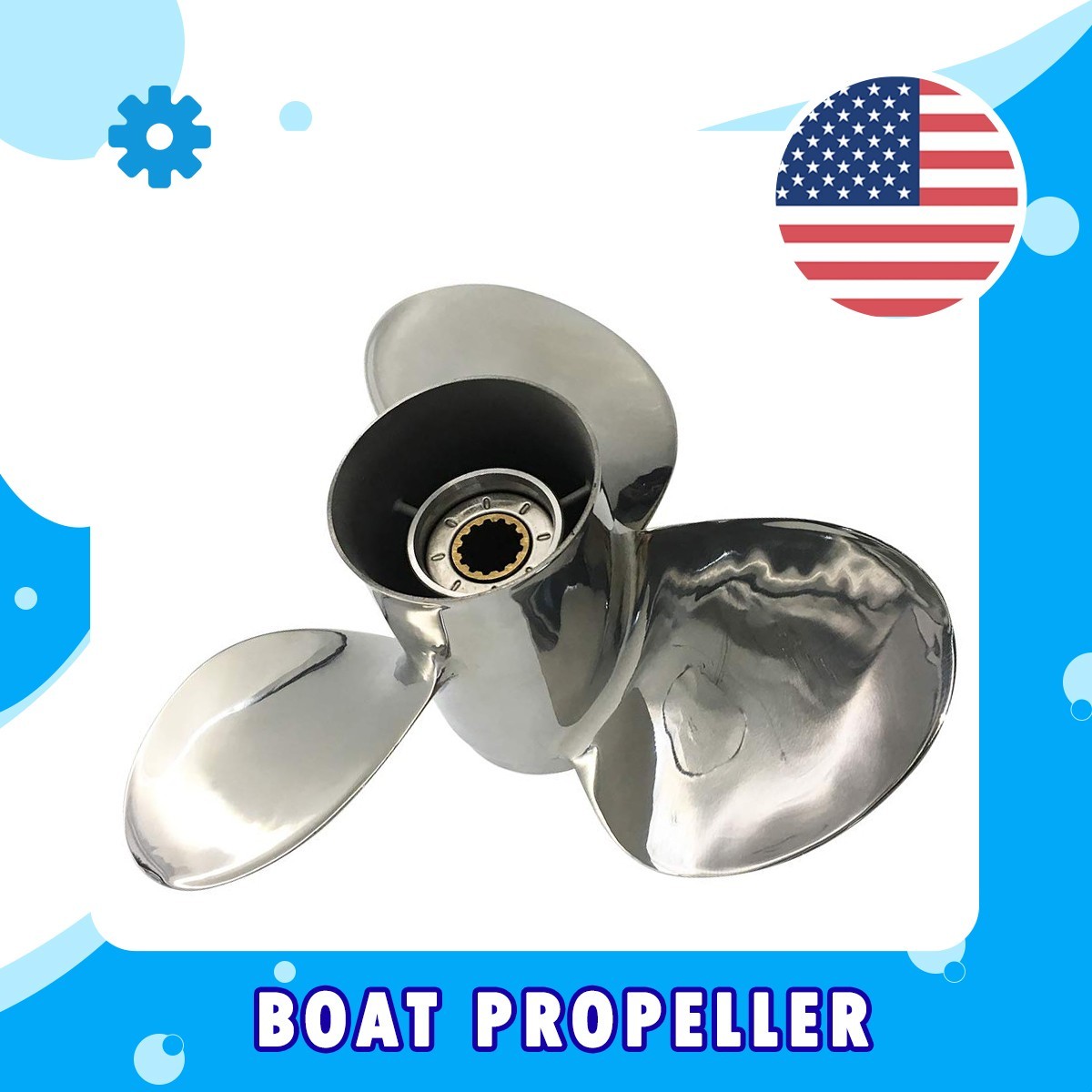 11 1/2 x 13 Stainless Boat propeller for Suzuki DF 40-60hp DT 35-60hp 13 Spline