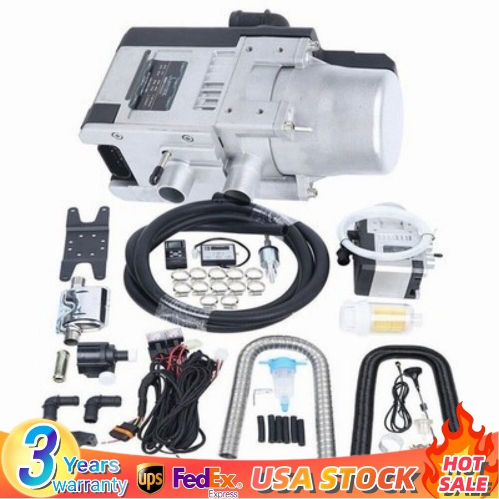 5000W 12V Diesel Water Heater Kit For RV Cars Heat Conduction Coolant Heating US