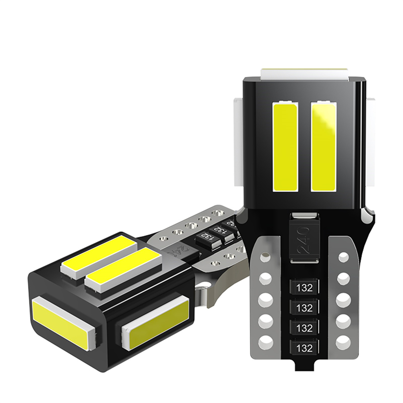 2 Pcs LED T10 Car Trunk Interior Map License Plate Light Bulb Car Reading Lights