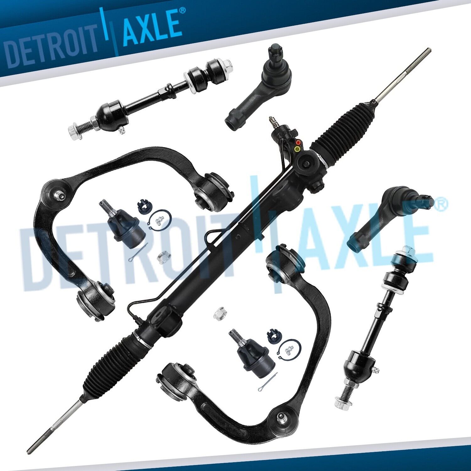 Complete 9pc Power Steering Rack and Pinion Suspension Kit for F-150 - 2WD ONLY