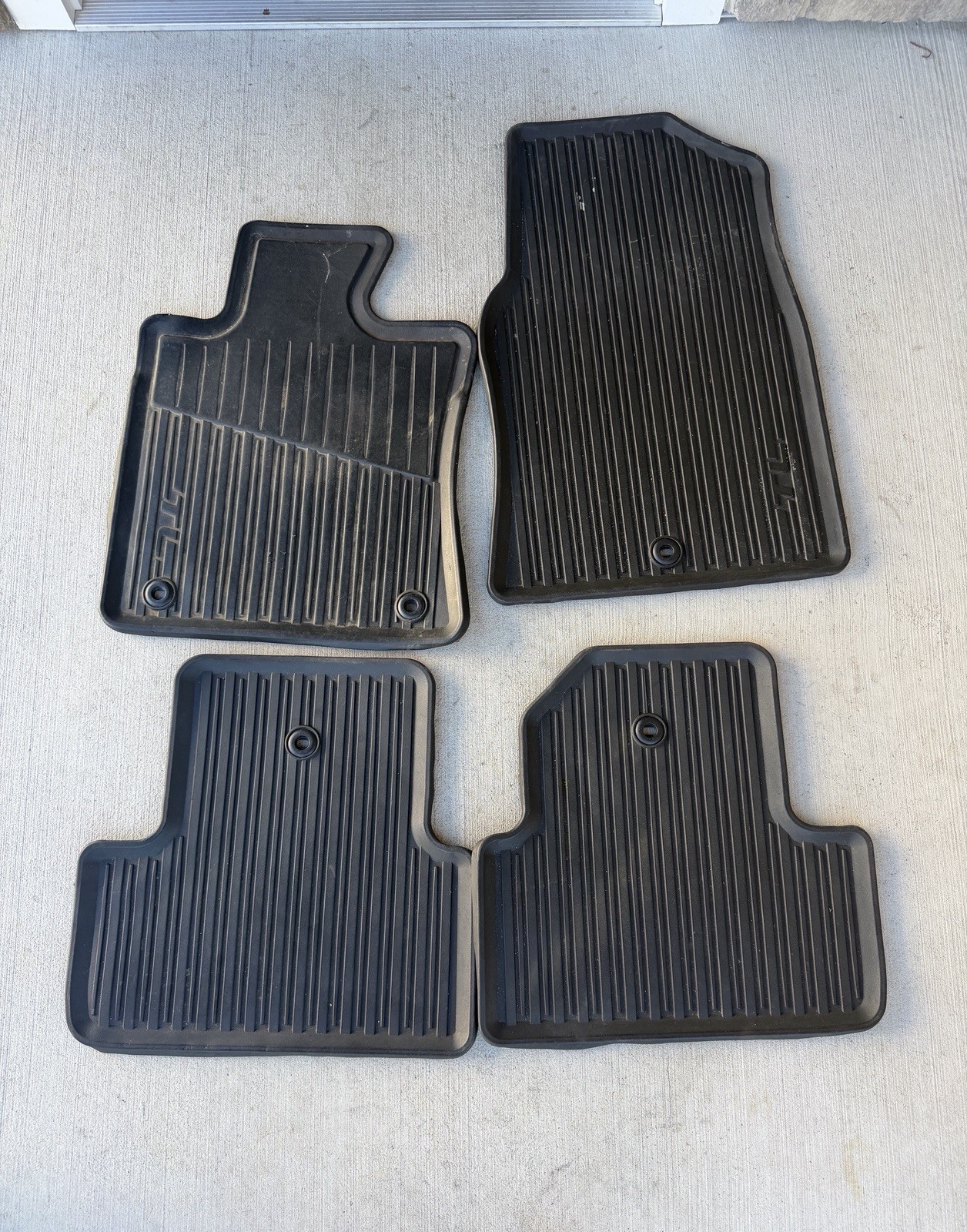 09-14  ACURA TL OEM Black Rubber Floor Mat Mats All Weather Season FWD Liner