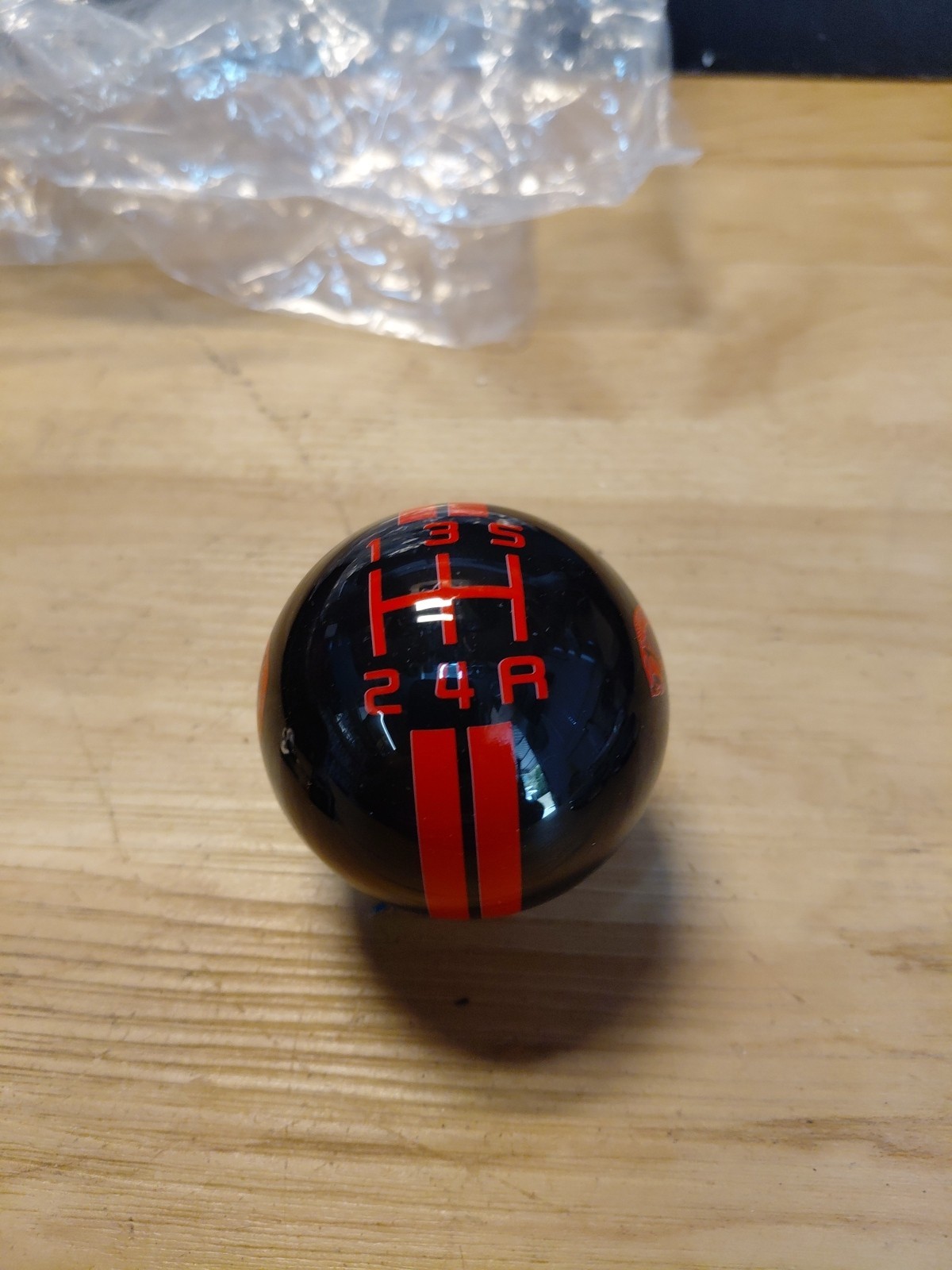 2010 - 2019 FORD MUSTANG SHELBY GT500 6 SPEED SHIFTER SHIFT KNOB BLACK w RED