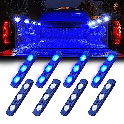Ultra-Bright Blue Truck Bed Lighting Kit - 8 Waterproof Pods for All Vehicles Ultra-Bright Blue Truck Bed Lighting Kit - 8 Waterproof Pods for All Vehicles