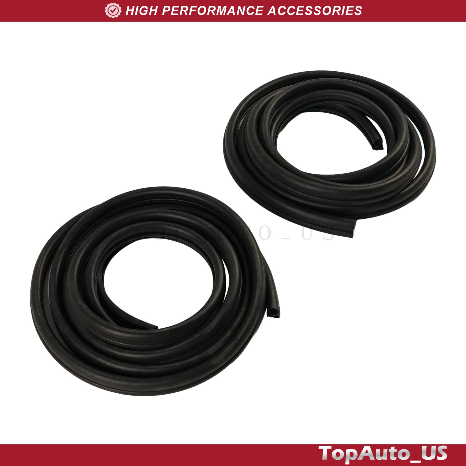 2x Door Rubber Weatherstrip Seal Fit For 86-07 Peterbilt 359 370 377 379 380