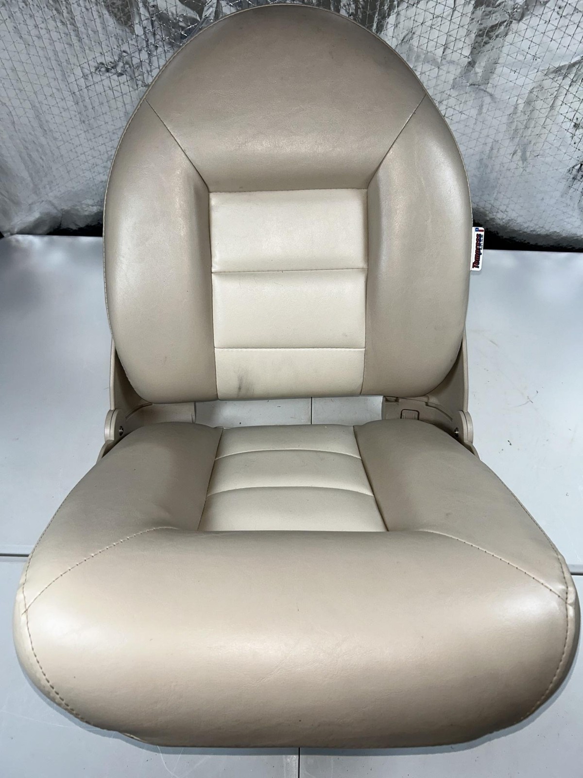 Tempress Navistyle High Back Boat Bucket Seat Beige Tan Vinyl 54919 USA