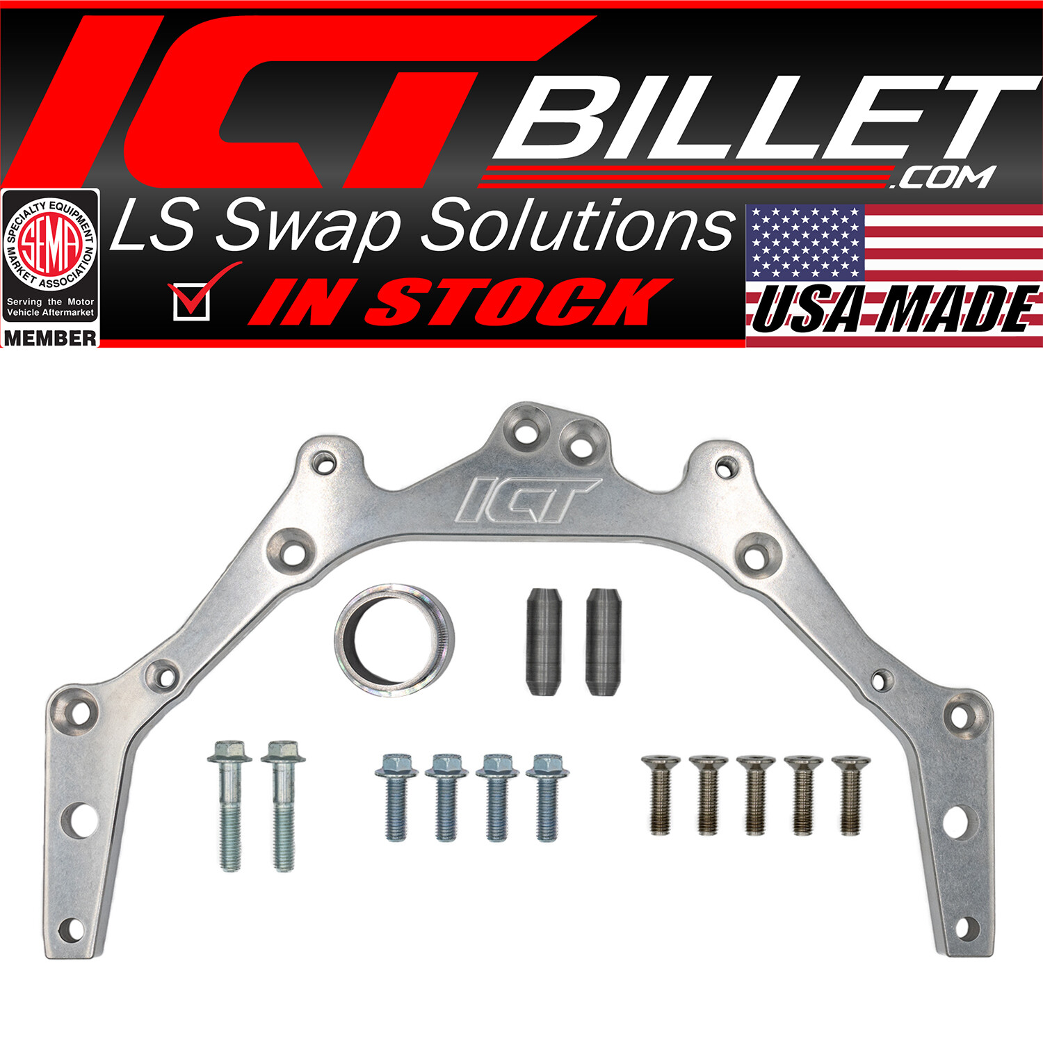 BOP Transmission to LS / LT Engine Adapter Kit compatible with Buick Oldsmobi...