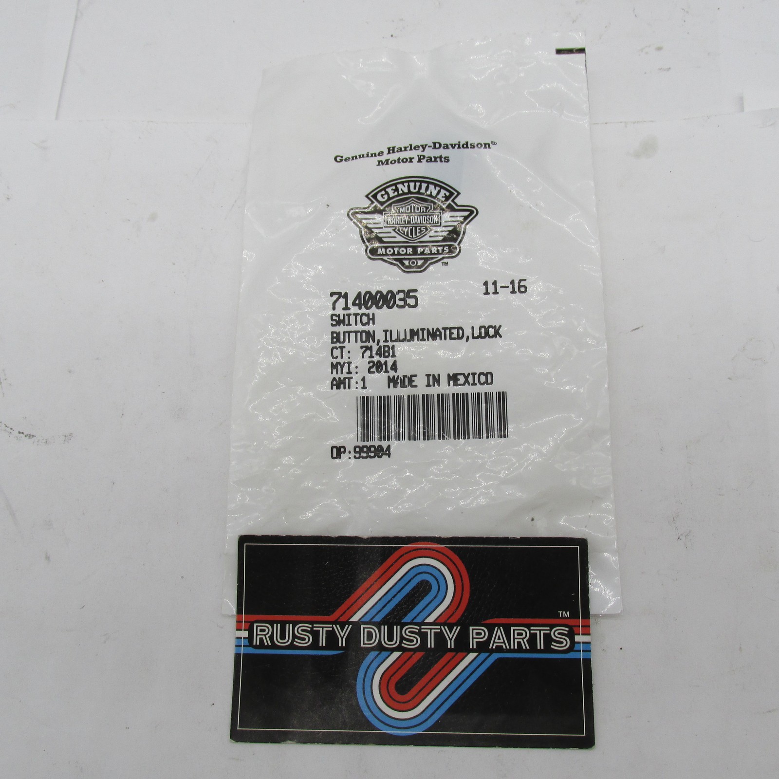 Harley-Davidson Genuine OEM NOS Illuminated Lock Switch Button 71400035