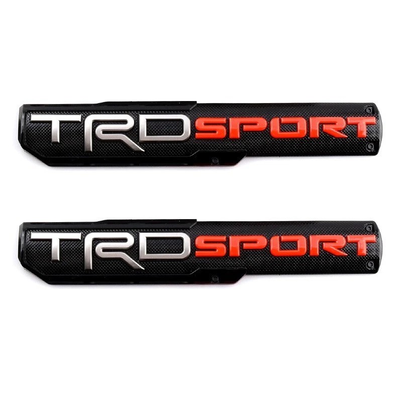 2PCS 3D Raised Car Door Fender Side Emblem Fit For Tacoma TRD Sport Stickers