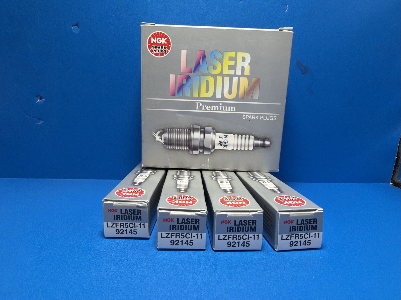 Pack of 4 NGK 92145 Laser Iridium Spark Plugs LZFR5CI-11 14mm Thread Flat Seat Pack of 4 NGK 92145 Laser Iridium Spark Plugs LZFR5CI-11 14mm Thread Flat Seat