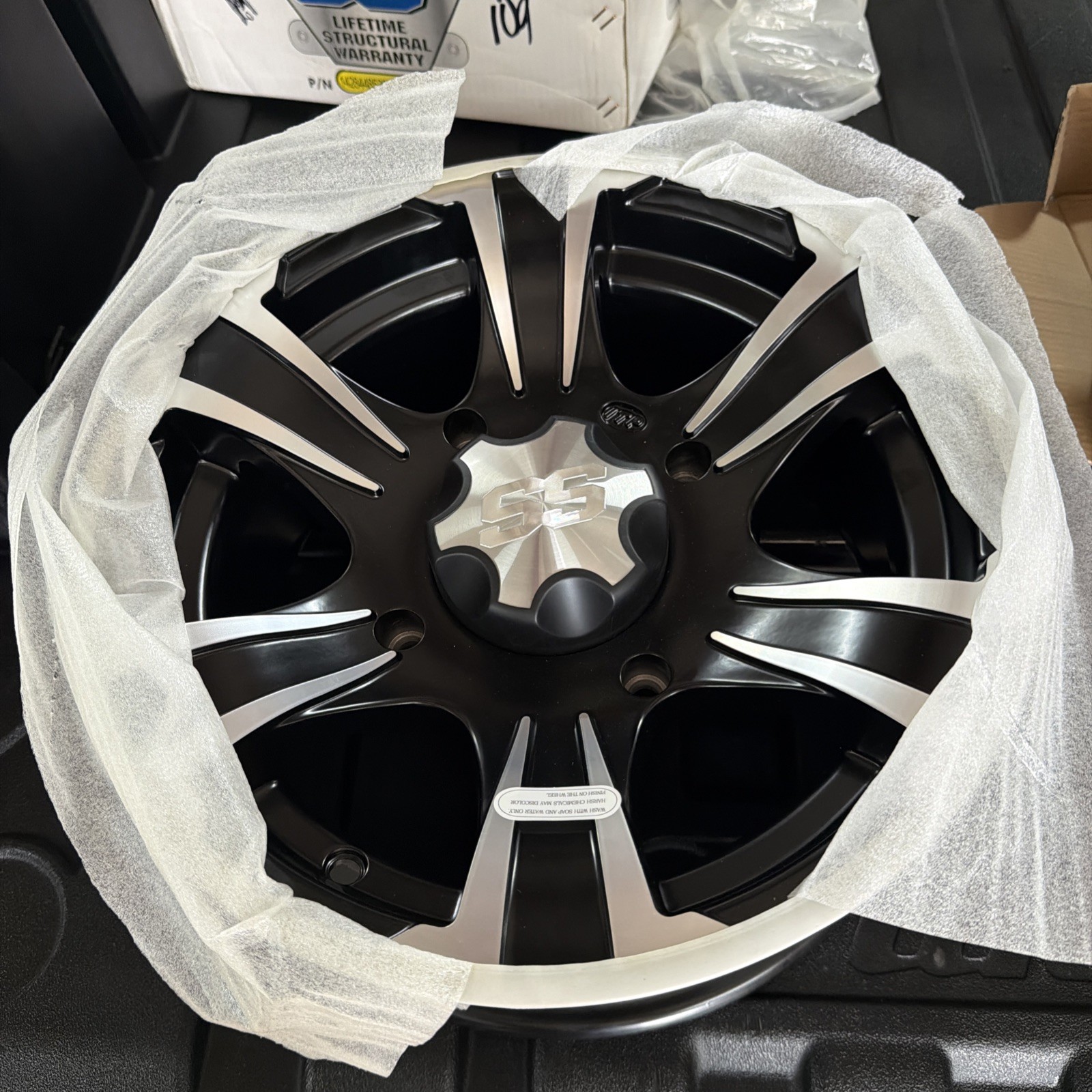 (QTY 1) ITP SS312 Black Machined ATV/UTV Wheel Rim 14x6 4x156 4+2, 1428448536B