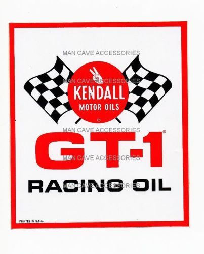 Kendall GT-1 Racing Oil Vinyl Decal Sticker 4426
