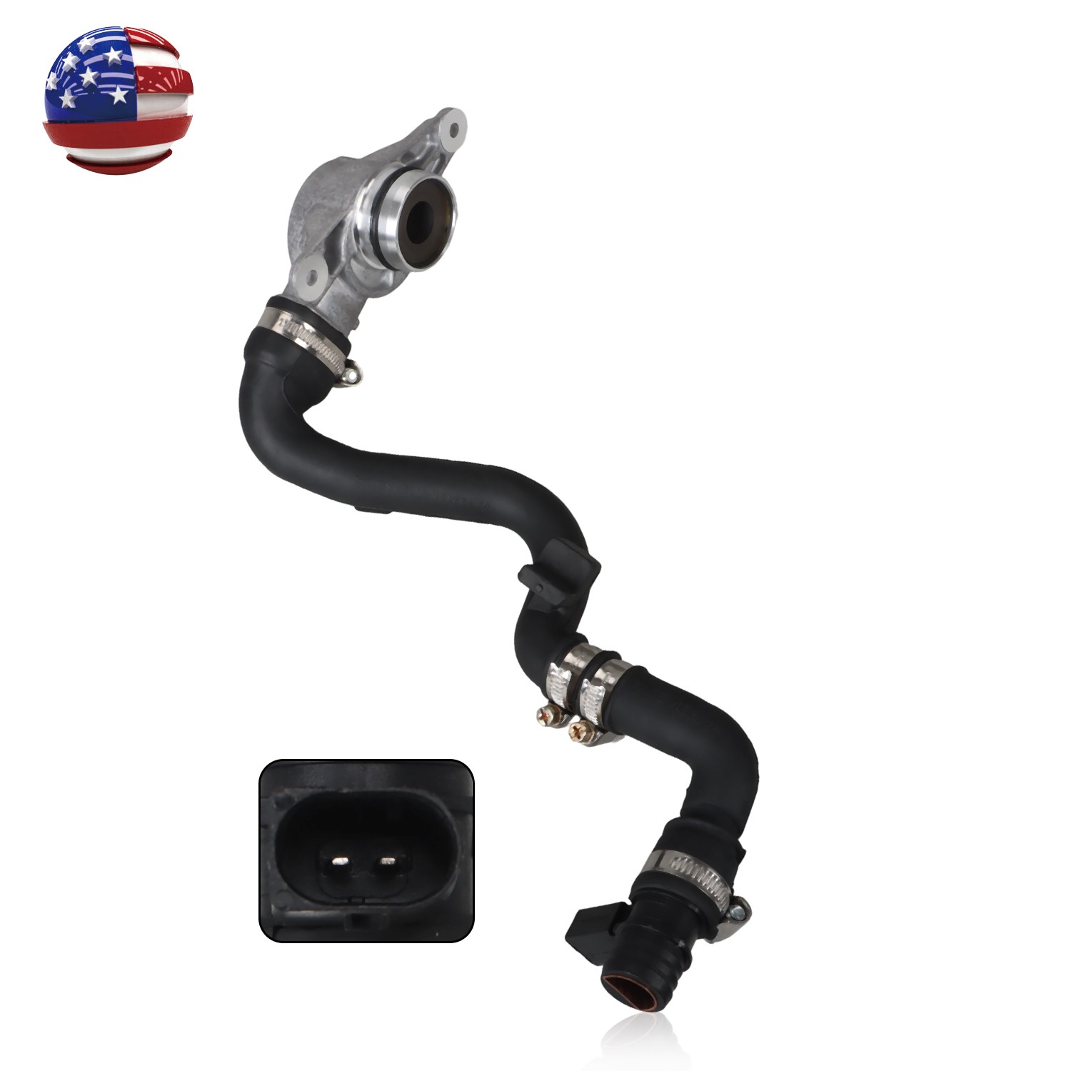 New Crankcase Breather Vent Valve + Hose Kit for Benz A6420101791 A6420101291