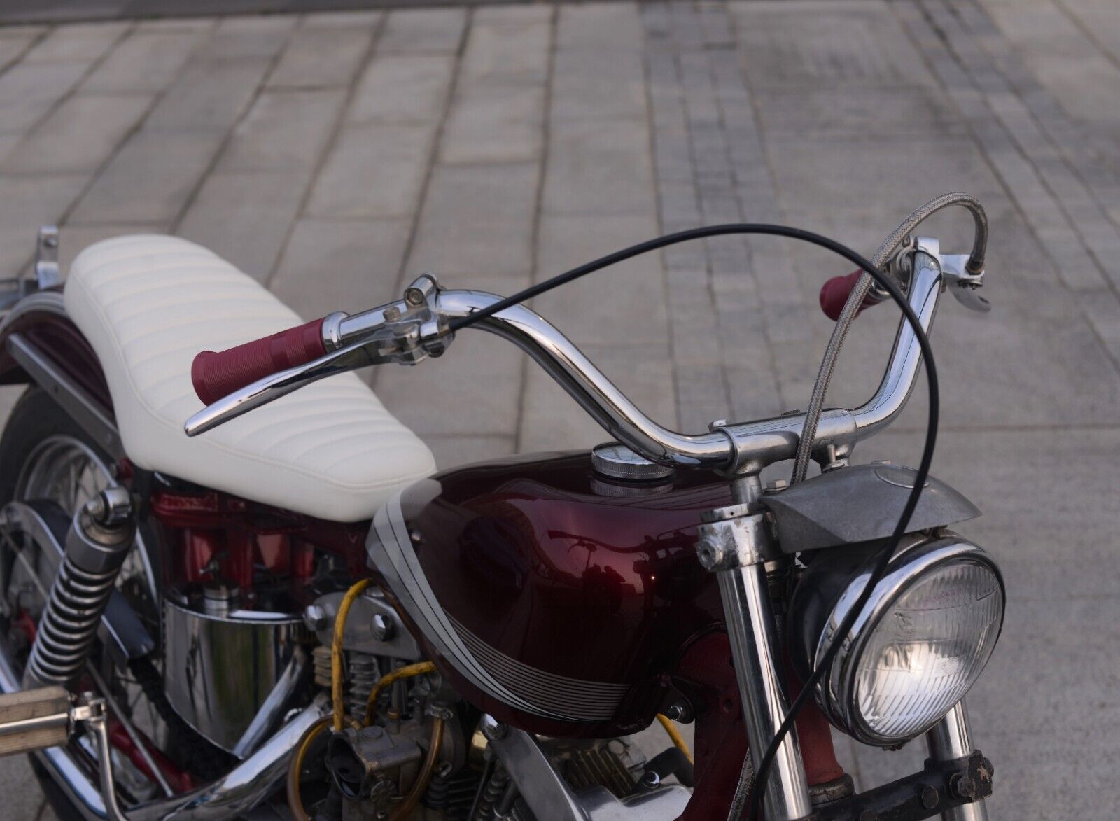 Speedster handlebar with Internal throttle&spark spiral kits Harley Ironhead