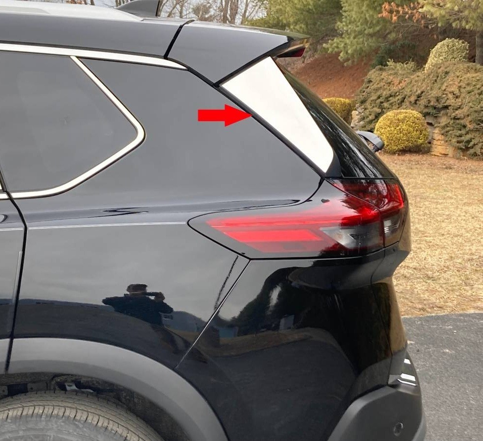 CHROME REAR WINDOW PILLAR TRIM Stainless QAA FOR Nissan Rogue 2021-2026