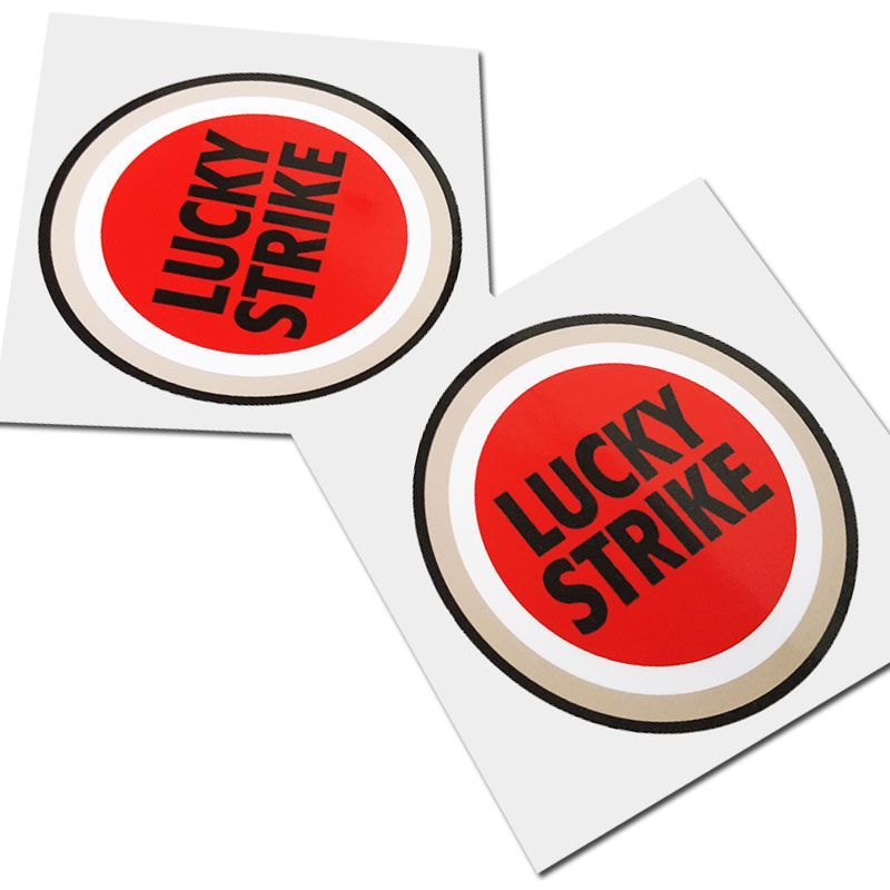 Lucky Strike Motorcycle sponsor graphics decals stickers x 2PCS