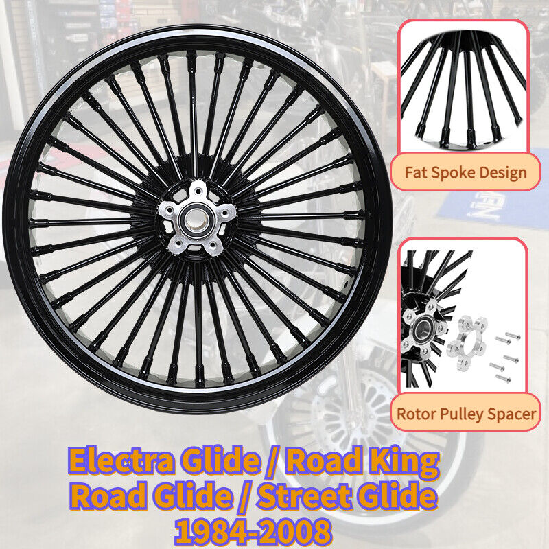 21x 3.5 Fat Spoke Front Wheel for Harley Road King Glide Electra Glide 1984-2007
