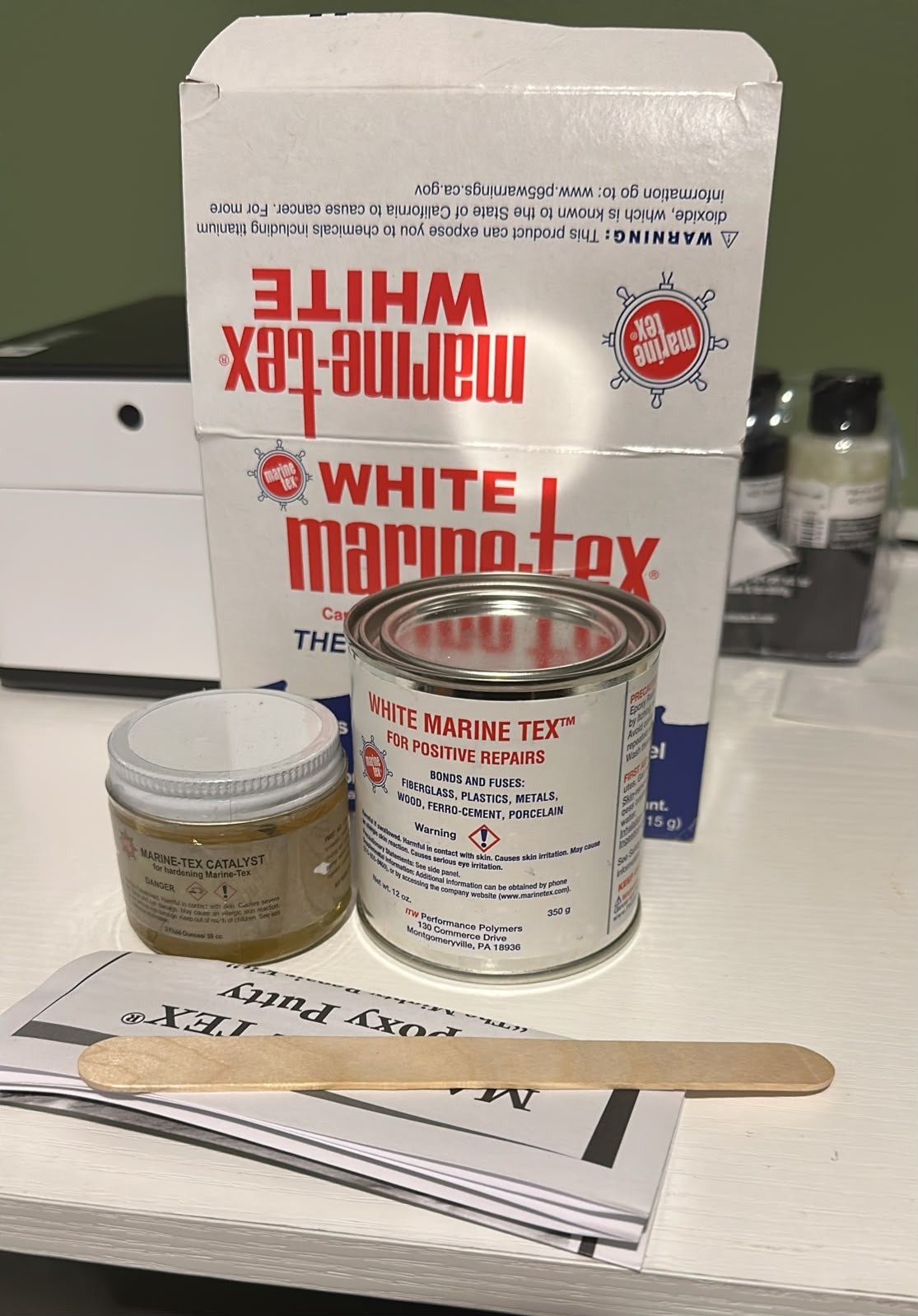 Marine-Tex Epoxy Putty Repair Kit White 14 oz RM306K High Strength