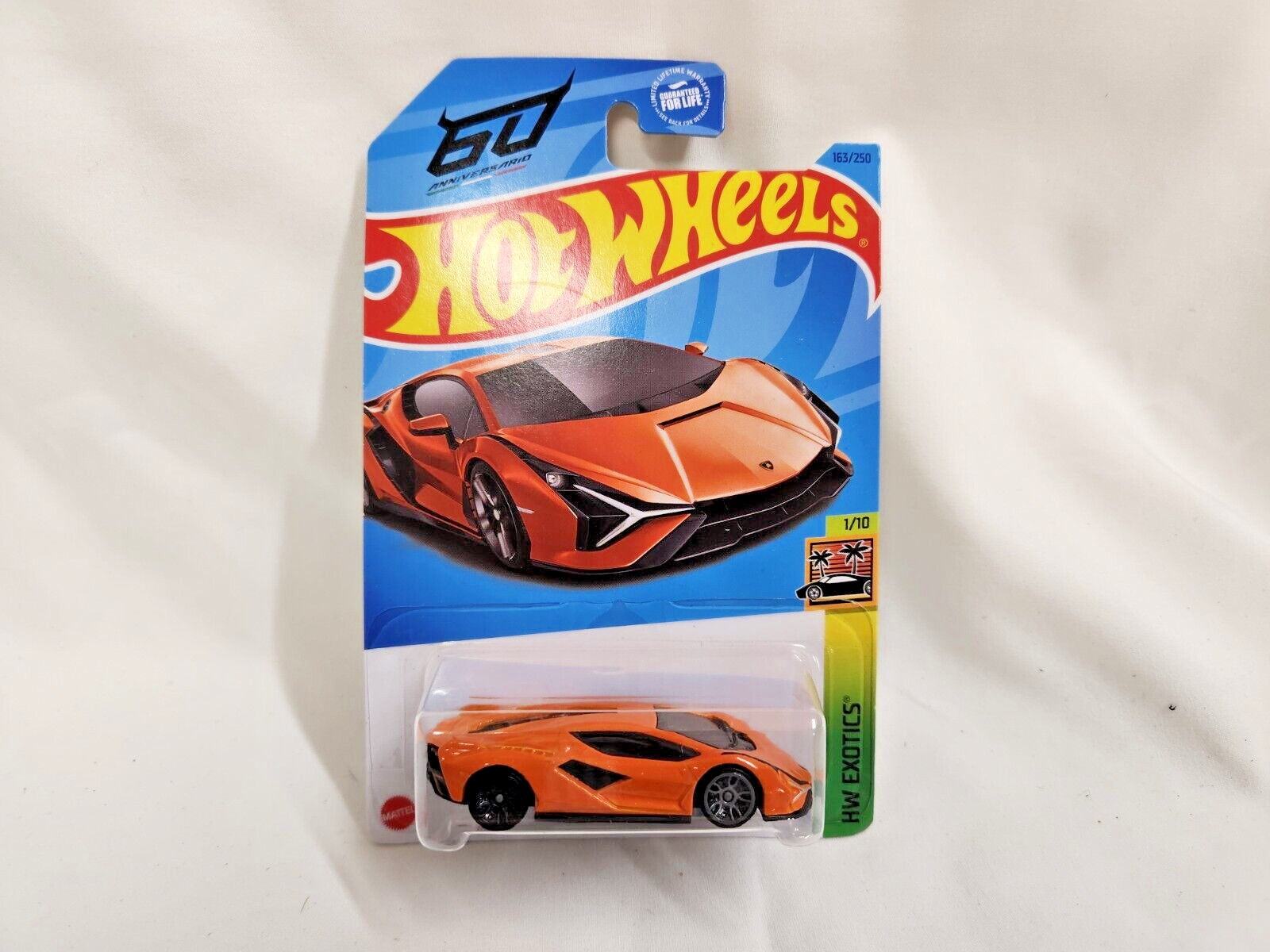💎 2023 Hot Wheels Lamborghini SIAN FKP 37 #163/250 (Orange) HW Exotics 1/10