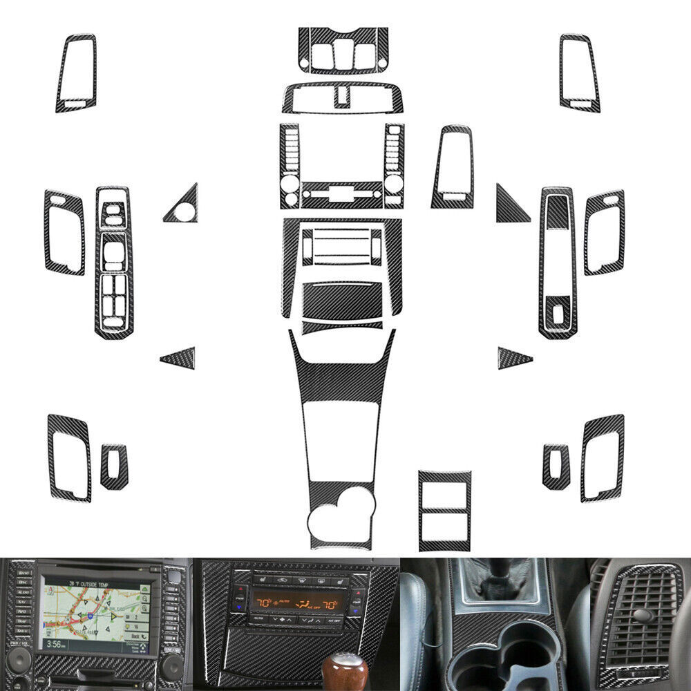 44Pcs Carbon Fiber Full Interior Set Dashboard Cover For Cadillac CTS 2003-2007