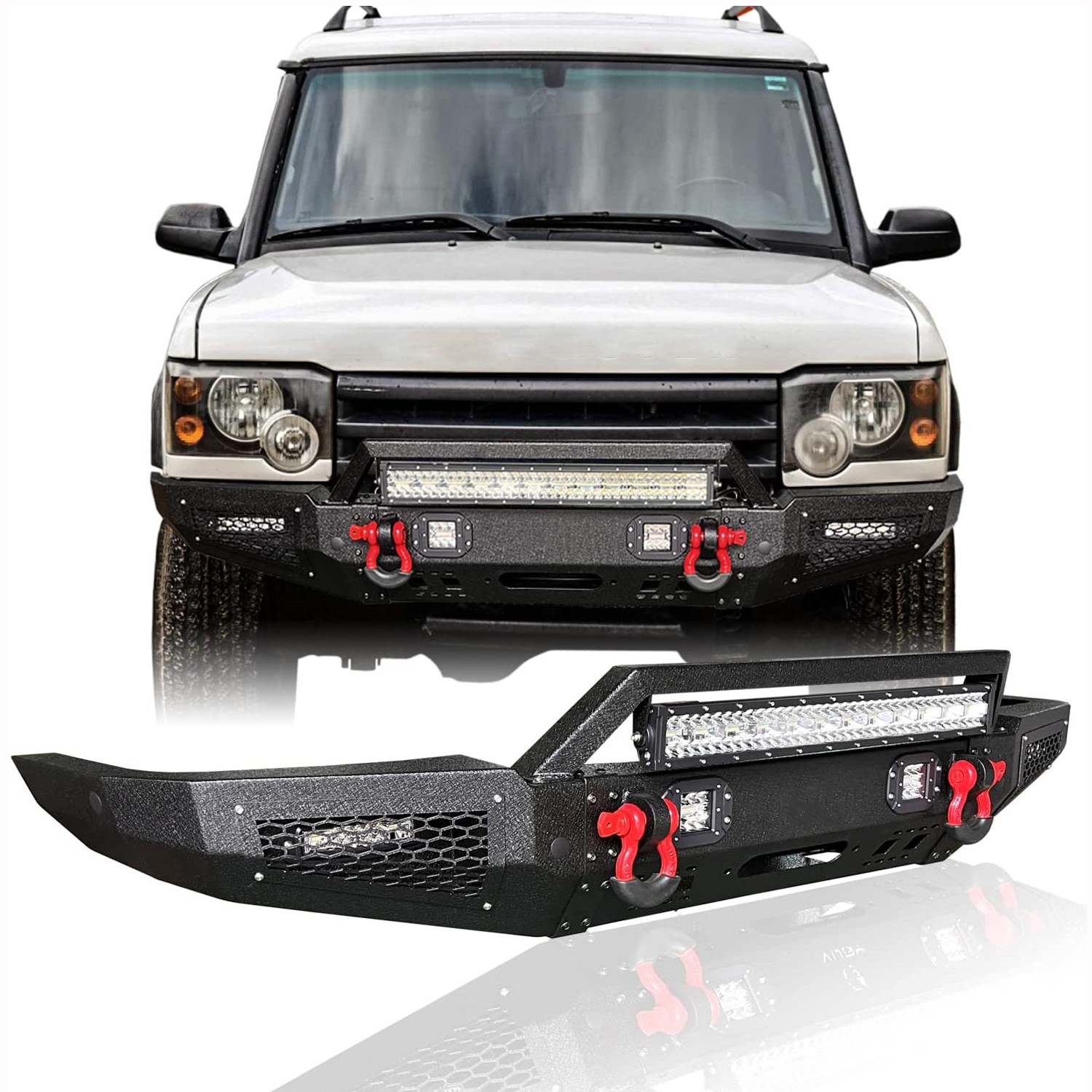 Aaiwa For 1999-2004 Land Rover Discovery II Front Rear Bumper Winch Plate Lights