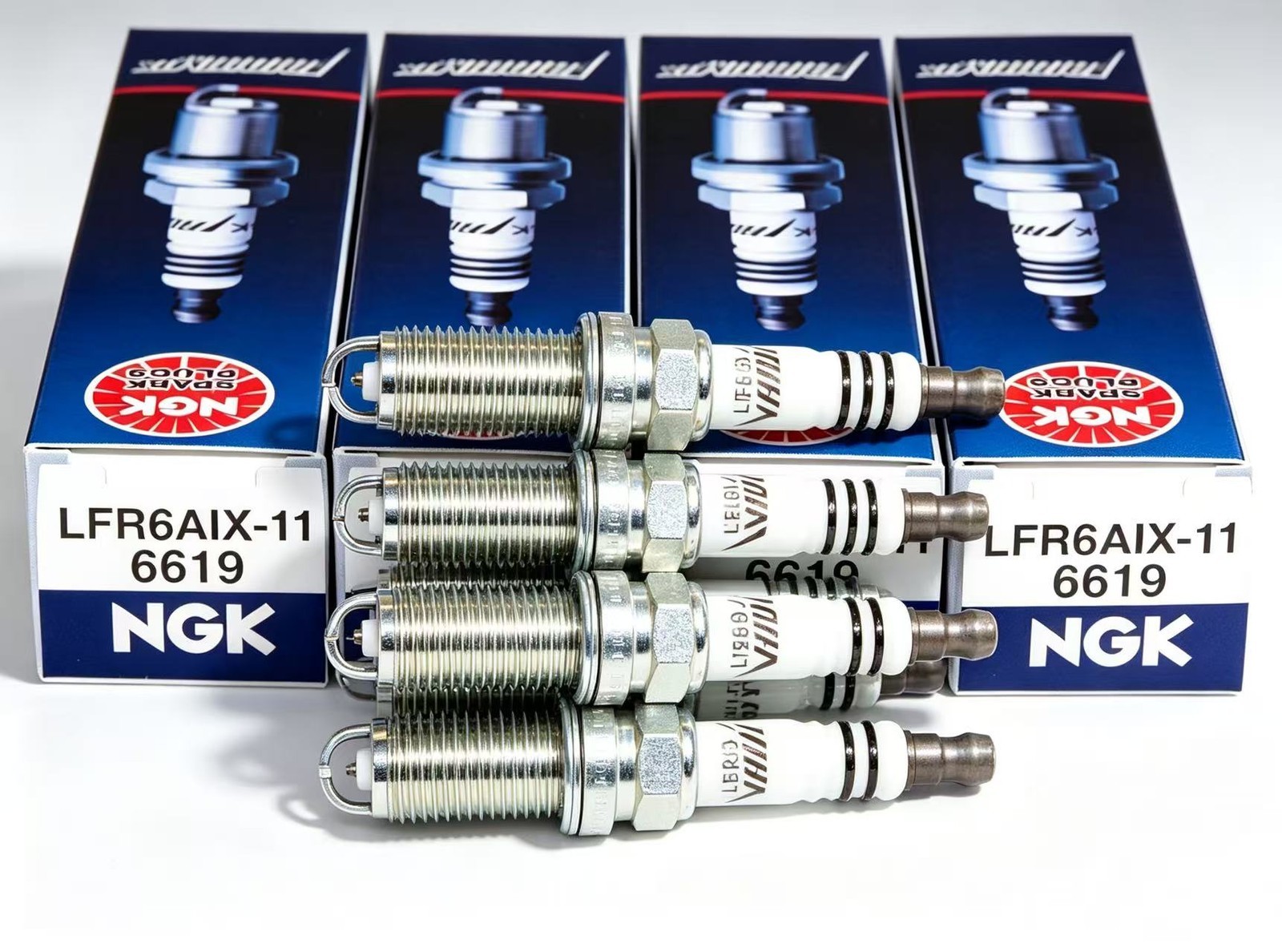 4Pcs Genuine NGK 6619 LFR6AIX‑11 Iridium IX Spark Plugs For Toyota Subaru BMW