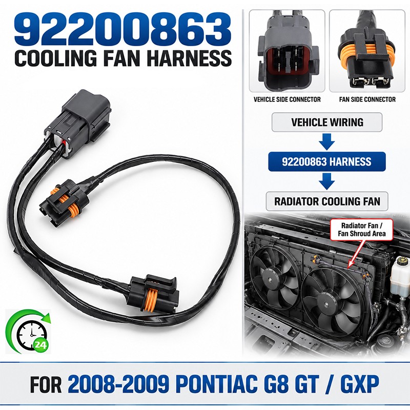 Radiator Cooling Fan Wiring Harness For Pontiac G8 GT GXP 2008-2009 92200863