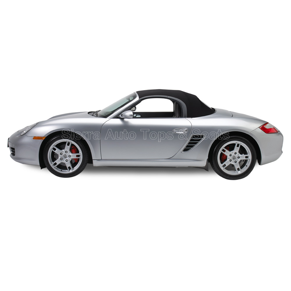 Porsche Boxster Convertible Top 97-02in Black Twill Cloth with Glass Window
