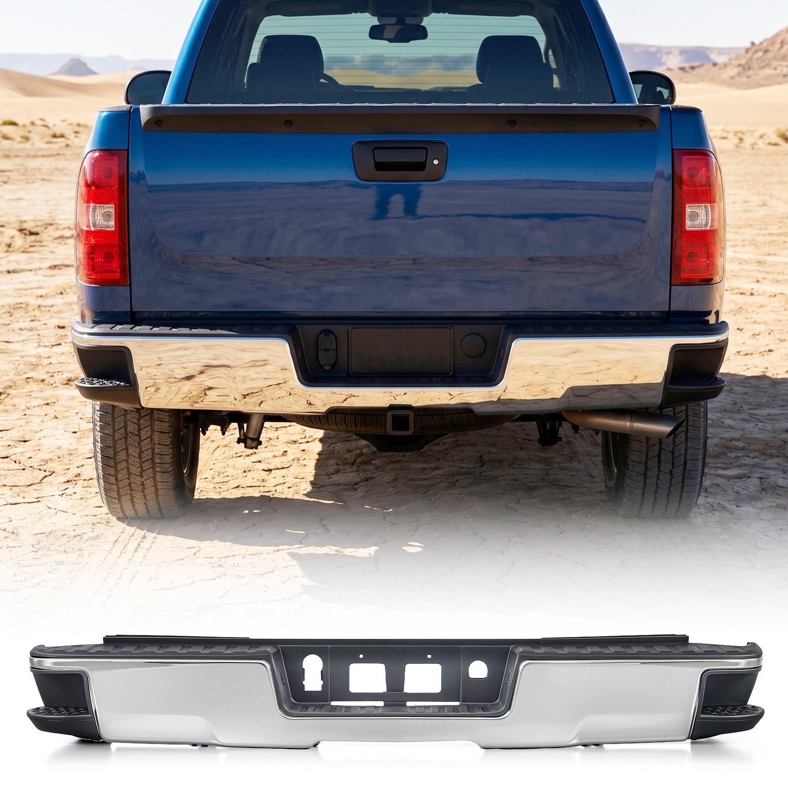 VRC Rear Step Bumper Assembly For Chevy Silverado GMC Sierra 1500 2014-2018 VRC Rear Step Bumper Assembly For Chevy Silverado GMC Sierra 1500 2014-2018