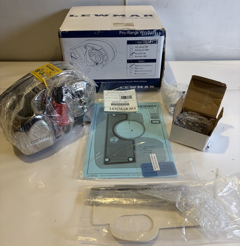 LEWMAR PRO-RANGE WINDLASS PRO-FISH 700 GYPSY DUAL 6MM & 7MM DIN 766 1/4 LEWMAR PRO-RANGE WINDLASS PRO-FISH 700 GYPSY DUAL 6MM & 7MM DIN 766 1/4
